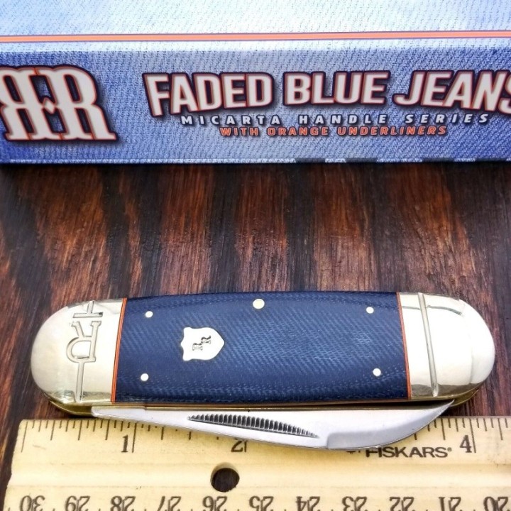 Couteau Bouledogue Canif 2 Lames Acier 440 Manche Micarta Rough Ryder Large Toenail RR2348 - Livraison Gratuite