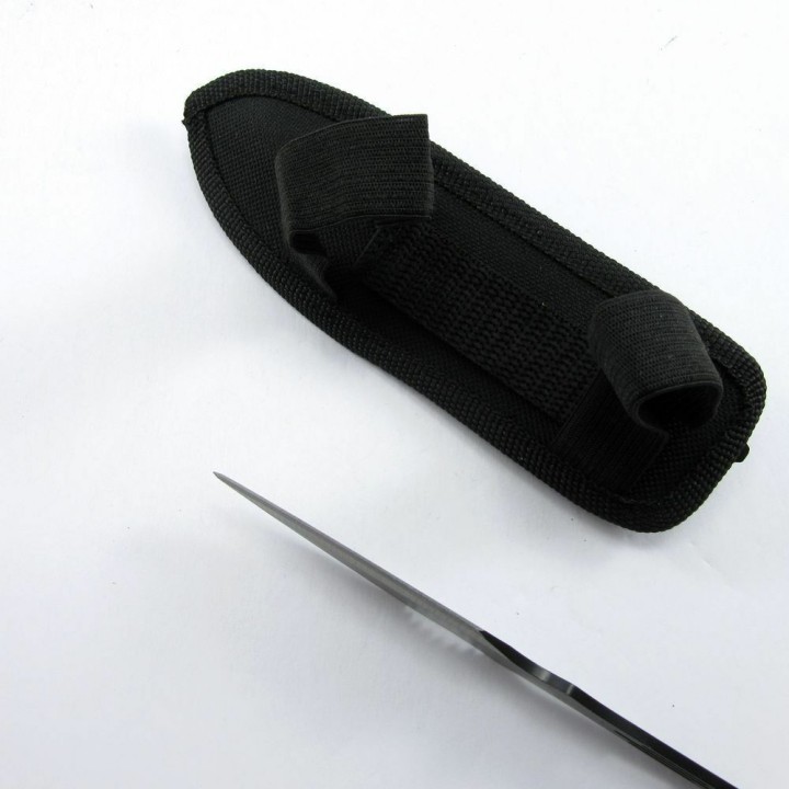 M4503 Lot de 3 Couteaux de Lancer Perfect Point Throwing Black Acier Inox Etui Nylon - Livraison Gratuite