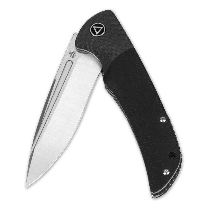 Couteau QSP Harpye Manche G10/Fibre Carbone Lame Acier CPM S35VN IKBS Linerlock Clip QS129B - Livraison Gratuite