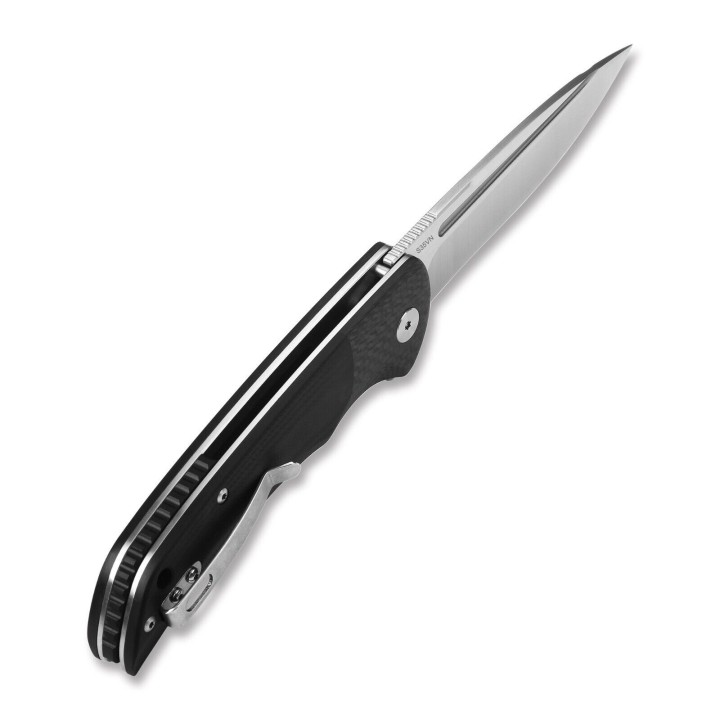 Couteau QSP Harpye Manche G10/Fibre Carbone Lame Acier CPM S35VN IKBS Linerlock Clip QS129B - Livraison Gratuite