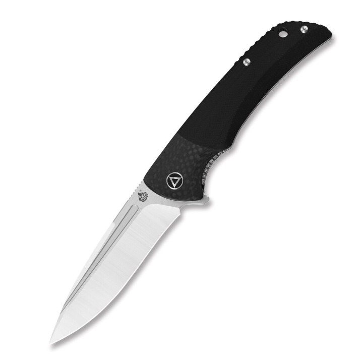 Couteau QSP Harpye Manche G10/Fibre Carbone Lame Acier CPM S35VN IKBS Linerlock Clip QS129B - Livraison Gratuite