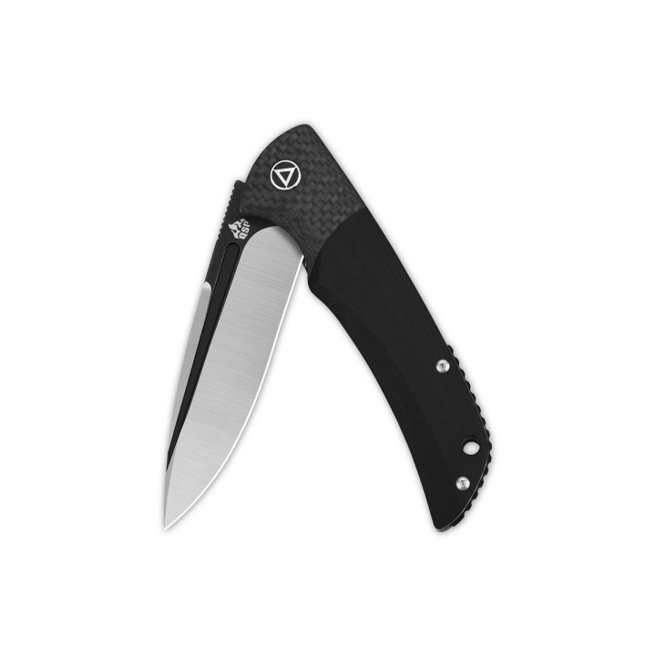 Couteau QSP Harpyie Manche G10/Fibre Carbone Lame Acier CPM S35VN IKBS Linerlock Clip QS129A - Livraison Gratuite