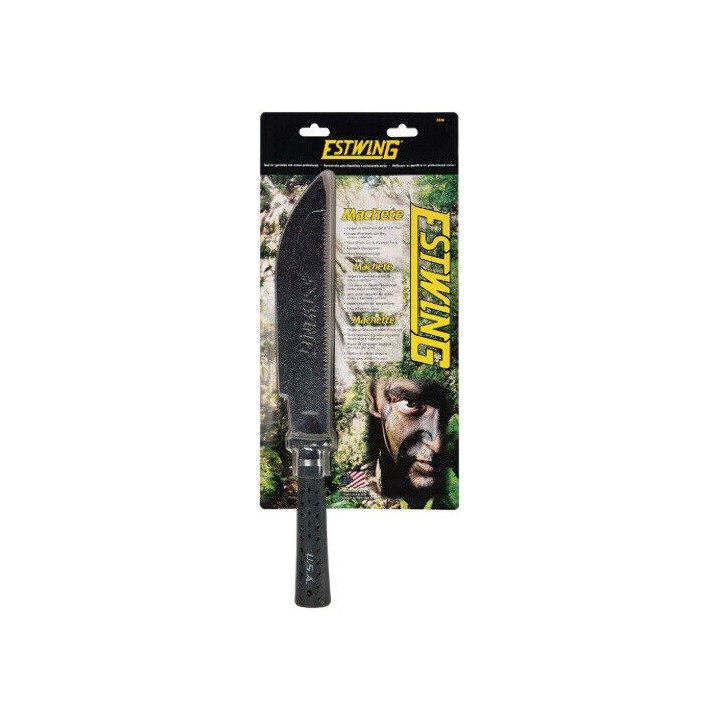 Couteau Bowie Estwing Machete Lame Forgée Manche Caoutchouc Etui Nylon Made USA ESEBM - Livraison Gratuite