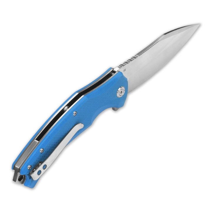 Couteau QSP Snipe Blue Manche G10 Lame Acier D2 IKBS Linerlock Clip QS121A - Livraison Gratuite