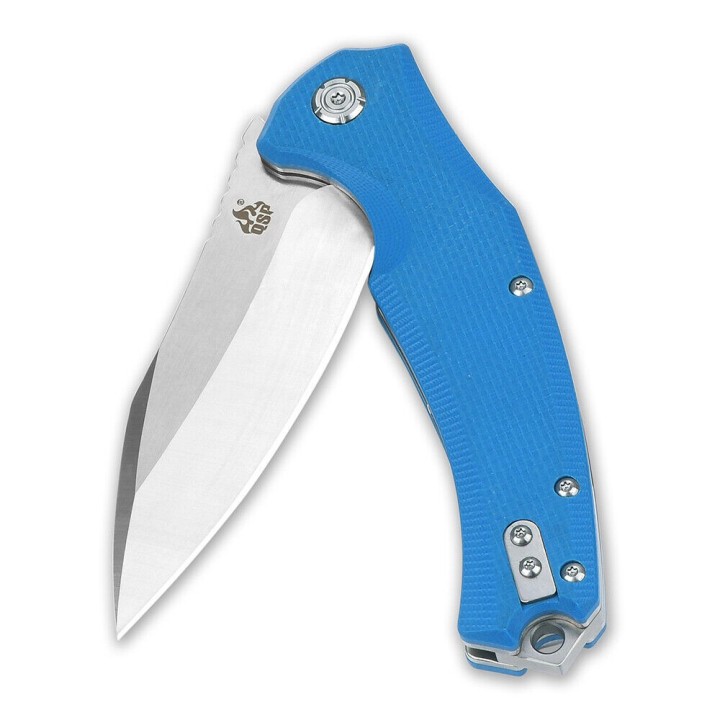 Couteau QSP Snipe Blue Manche G10 Lame Acier D2 IKBS Linerlock Clip QS121A - Livraison Gratuite