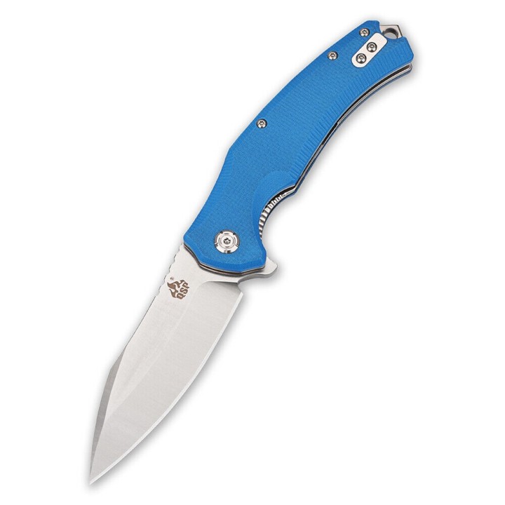 Couteau QSP Snipe Blue Manche G10 Lame Acier D2 IKBS Linerlock Clip QS121A - Livraison Gratuite