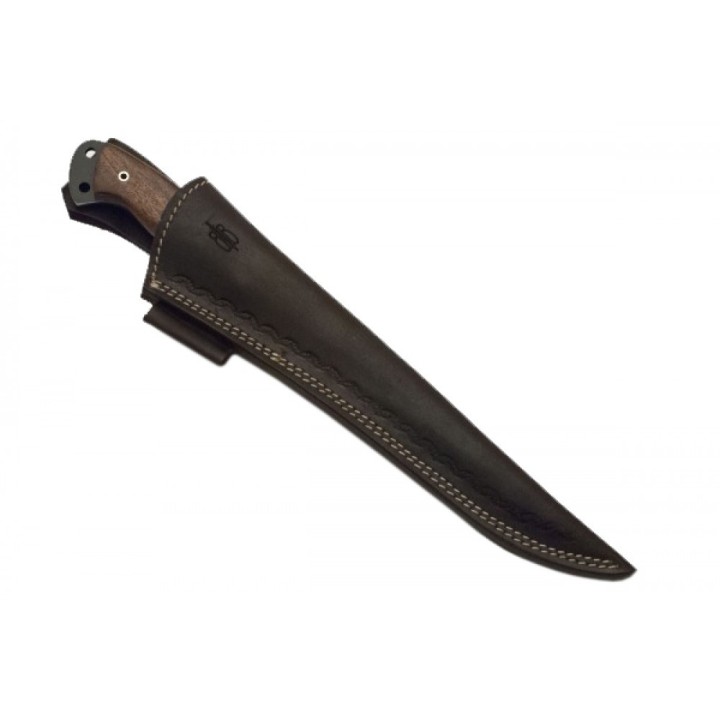 Couteau De Pêcheur à Lever les Filets Lame Acier Carbone 1095 Manche Chêne Etui Cuir BNB24115 - Livraison Gratuite