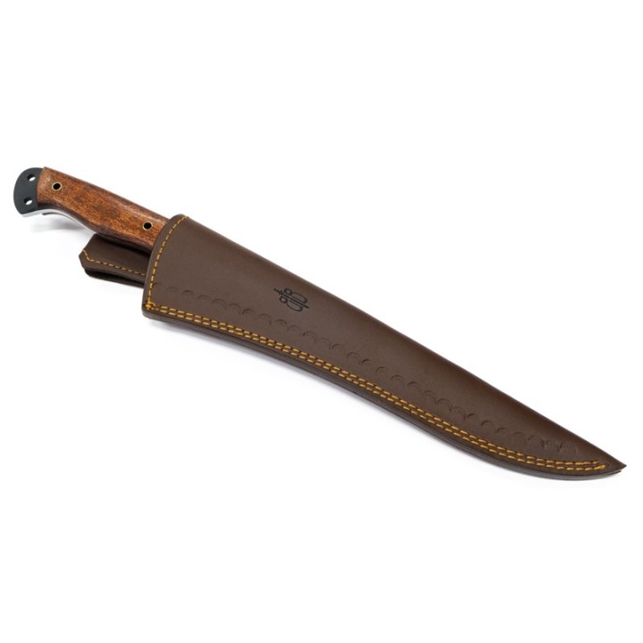 Couteau De Pêcheur à Lever les Filets Lame Acier Carbone 1095 Manche Chêne Etui Cuir BNB24115 - Livraison Gratuite