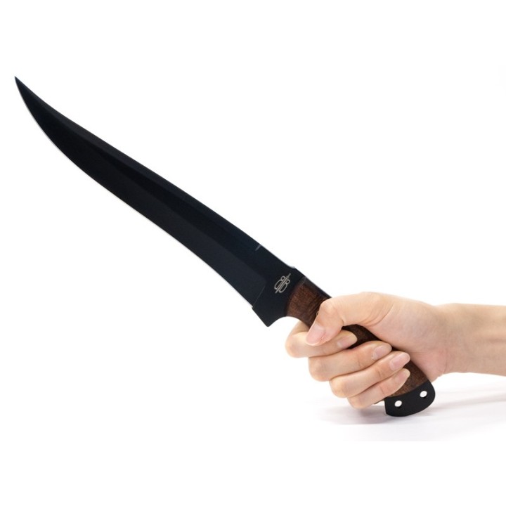 Couteau De Pêcheur à Lever les Filets Lame Acier Carbone 1095 Manche Chêne Etui Cuir BNB24115 - Livraison Gratuite