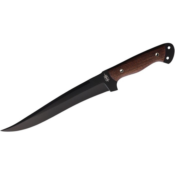 Couteau De Pêcheur à Lever les Filets Lame Acier Carbone 1095 Manche Chêne Etui Cuir BNB24115 - Livraison Gratuite