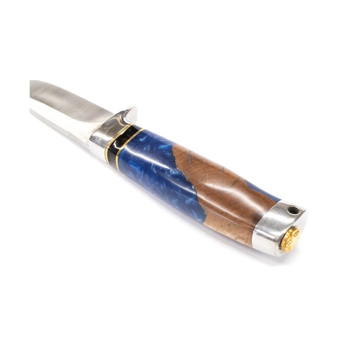 Couteau Puukko Rough Ryder Resine/Wood Lame Acier 440 Manche Résine & Bois Etui Nylon RR2239 - Livraison Gratuite