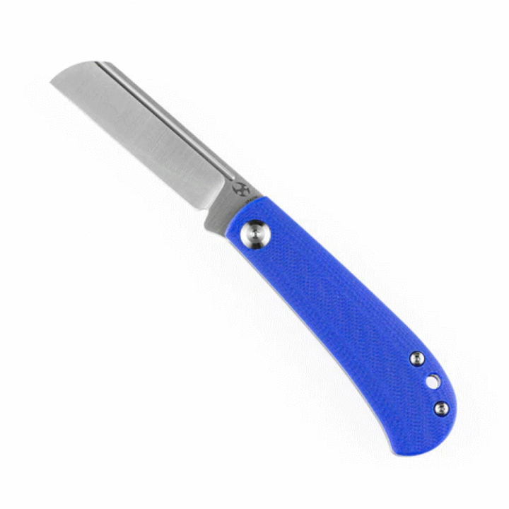 Couteau Kansept Bevy Blue Manche G10 Lame Sheepfoot Acier 154CM Slip Joint KT2026F5 - Livraison Gratuite