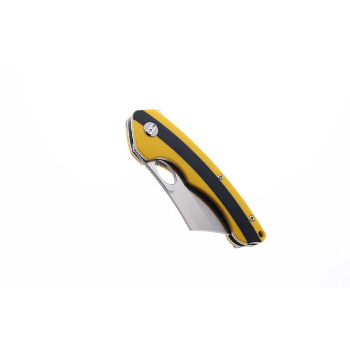 Couteau Bestech Skirmish Yellow/Black Manche G-10 Lame Cleaver Acier D2 IKBS Linerlock Clip BTKG44B - Livraison Gratuite