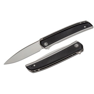 Couteau CIVIVI Savant Black Manche G-10 Lame Acier 14C28N IKBS Framelock Clip CIVC20063B2 - Livraison Gratuite