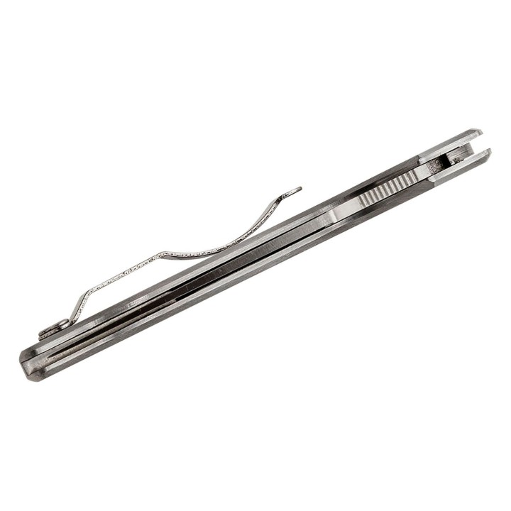 Couteau Spyderco UpTern Combo Lame Acier 8Cr13MoV Manche Acier Lockback Clip SC261PS - Livraison Gratuite