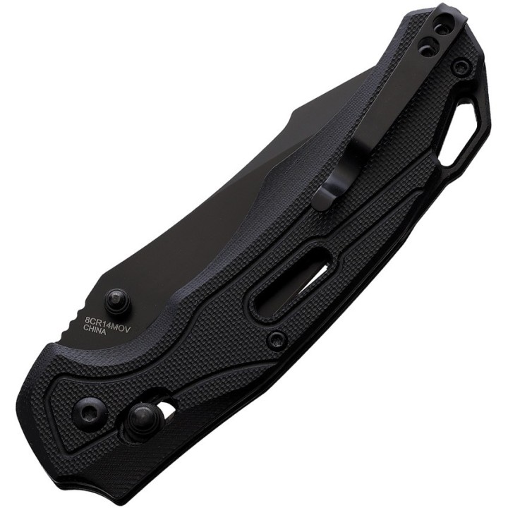 Couteau Tactical S-TEC Rapid Lock Black Manche G10 Lame Tanto Acier 8Cr14MoV Clip STTS034 - Livraison Gratuite