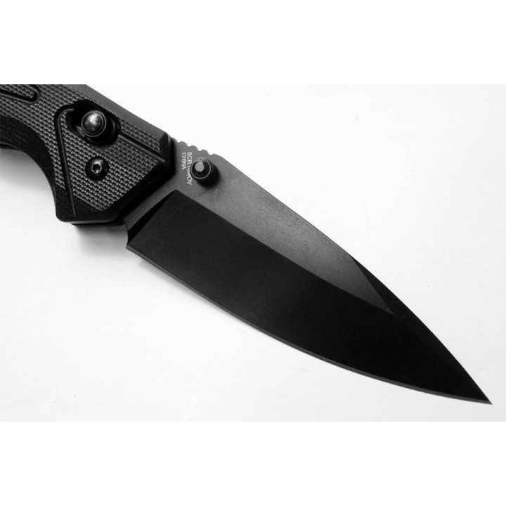 Couteau Tactical S-TEC Rapid Lock Black Manche G10 Lame Spear Point Acier 8Cr14MoV Clip STTS033 - Livraison Gratuite