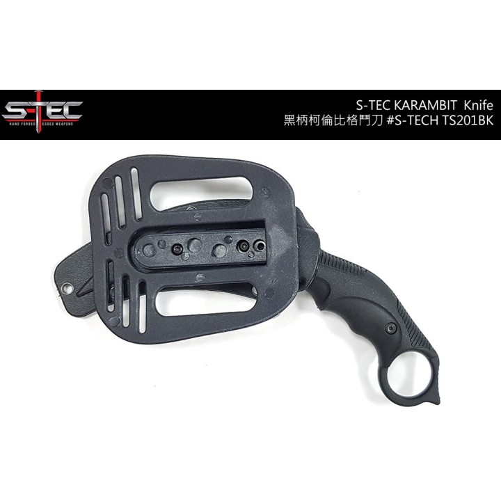 Lot de 3 S-TEC Karambit Lame Acier 3CR13 Manche Abs Etui Plastique STTS201BK - Livraison Gratuite