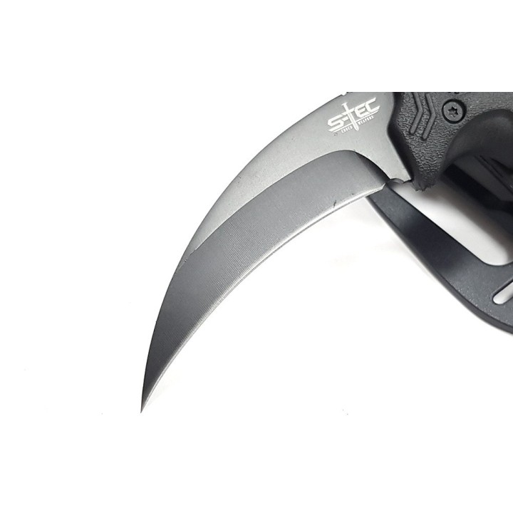 Lot de 3 S-TEC Karambit Lame Acier 3CR13 Manche Abs Etui Plastique STTS201BK - Livraison Gratuite