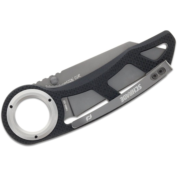 Couteau Schrade Delta Class Torsion Lame Tanto Acier AUS-8 Manche G10 Linerlock Clip SCH1159326 - Livraison Gratuite