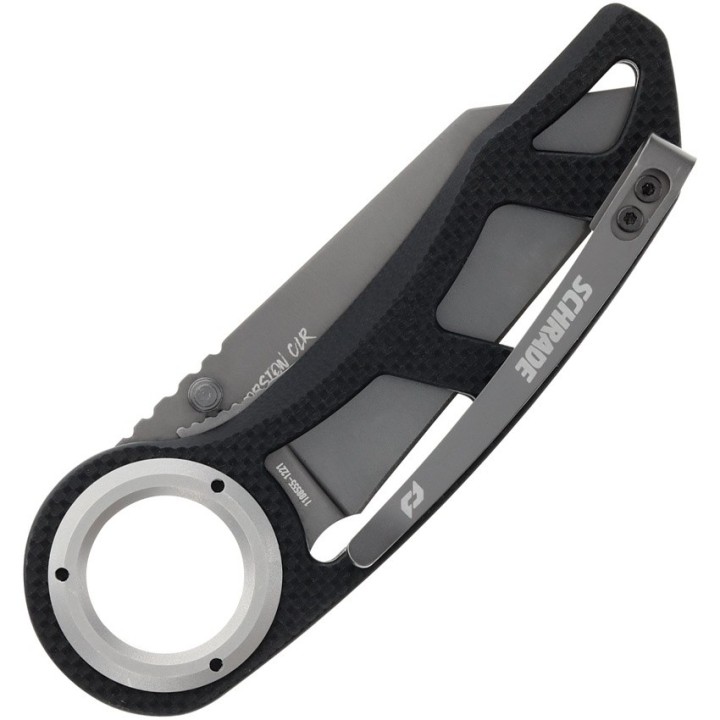 Couteau Schrade Delta Class Torsion Lame Tanto Acier AUS-8 Manche G10 Linerlock Clip SCH1159326 - Livraison Gratuite