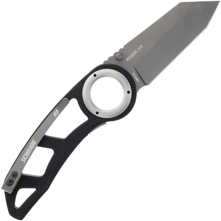 Couteau Schrade Delta Class Torsion Lame Tanto Acier AUS-8 Manche G10 Linerlock Clip SCH1159326 - Livraison Gratuite