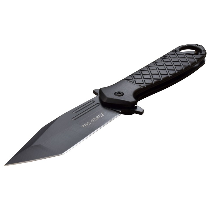 Couteau Tac Force Tactical Urban Black A/O Lame Tanto Acier 3Cr13 Manche Aluminium Linerlock Clip TF1042BK - Livraison Gratuite 
