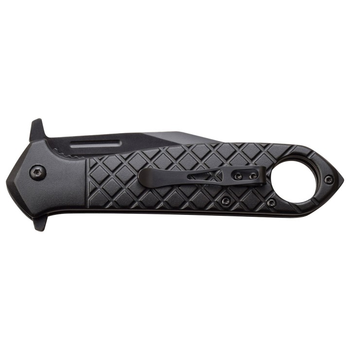 Couteau Tac Force Tactical Urban Black A/O Lame Tanto Acier 3Cr13 Manche Aluminium Linerlock Clip TF1042BK - Livraison Gratuite 