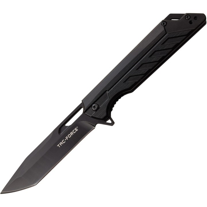 Couteau Tac Force Tactical Urban Black A/O Lame Tanto Acier 3Cr13 Manche Aluminium Linerlock Clip TF1034BK - Livraison Gratuite 