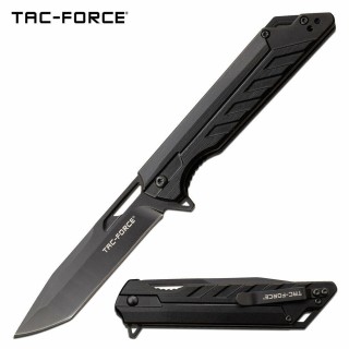 Couteau Tac Force Tactical Urban Black A/O Lame Tanto Acier 3Cr13 Manche Aluminium Linerlock Clip TF1034BK - Livraison Gratuite 