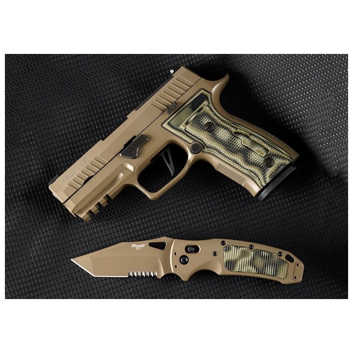 Couteau SIG Sauer K320 AXG Scorpion ABLE Lock Lame Tanto Acier S30V Manche Alu/GMascus Made USA SIG36368 - Livraison Gratuite