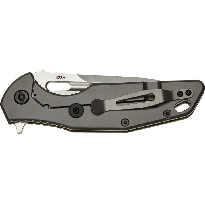 Couteau SKIF Knives Defender Olive Manche G10 Lame Acier 9Cr18MoV IKBS Framelock Clip SKF423SEG - Livraison Gratuite