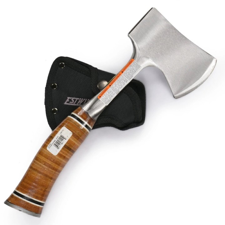 Hache Estwing Sportsman Axe Forged Lame Forgée Manche CUir Etui Nylon Made USA ES14A - Livraison Gratuite