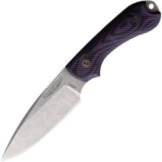 Couteau Bradford Guardian 3 Lame Acier AEB-L Manche Purple/Black G10 Etui Cuir USA BRAD3FE119A - Livraison Gratuite