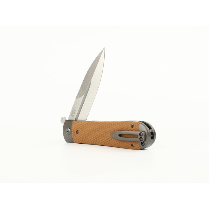 Couteau Ganzo Adimanti Samson Brown Lame Acier D2 Manche G10 Linerlock Clip GASAMSONBR - Livraison Gratuite