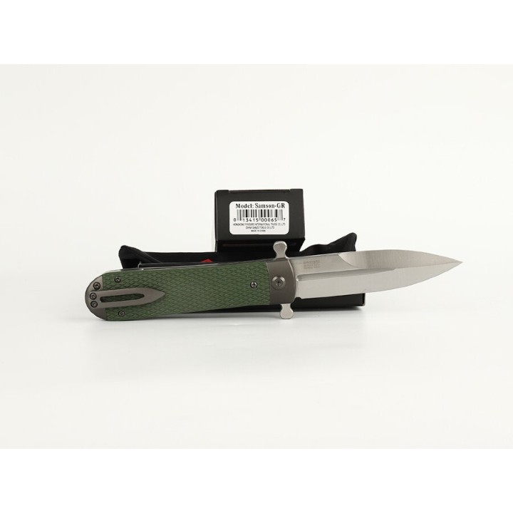 Couteau Ganzo Adimanti Samson Green Lame Acier D2 Manche G10 Linerlock Clip GASAMSONGR - Livraison Gratuite