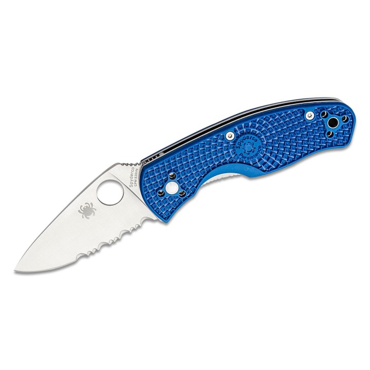 Couteau Spyderco Persistence Lightweight Lame Acier S35VN Combo Manche FRN Blue Linerlock Clip SC136PSBL - Livraison Gratuite