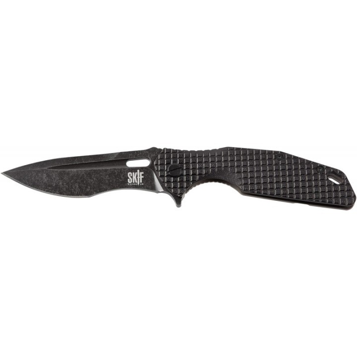 Couteau SKIF Knives Defender Black Manche G10 Lame Acier 9Cr18MoV IKBS Framelock Clip SKF423SEB - Livraison Gratuite