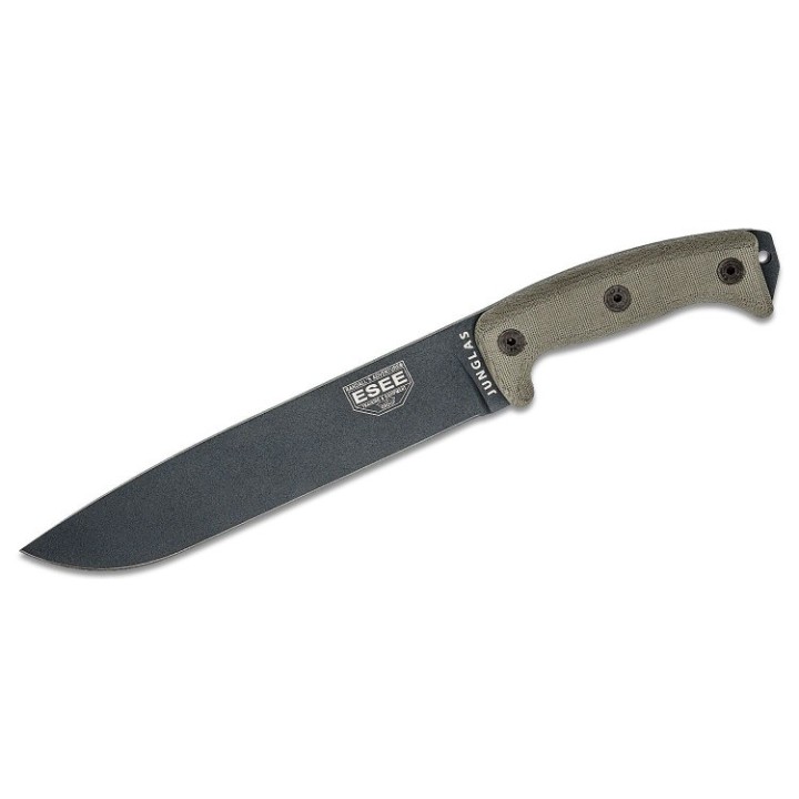 ESJUNGLASTG ESEE Junglas Tactical 1095 Carbon Blade Micarta Handle Kydex Sheath USA - Livraison Gratuite