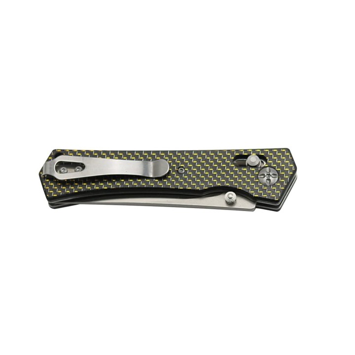 Couteau S-Tec Axis Lock FC Lame Acier D2 Manche FIbre de Carbone IKBS Clip STTS024 - Livraison Gratuite