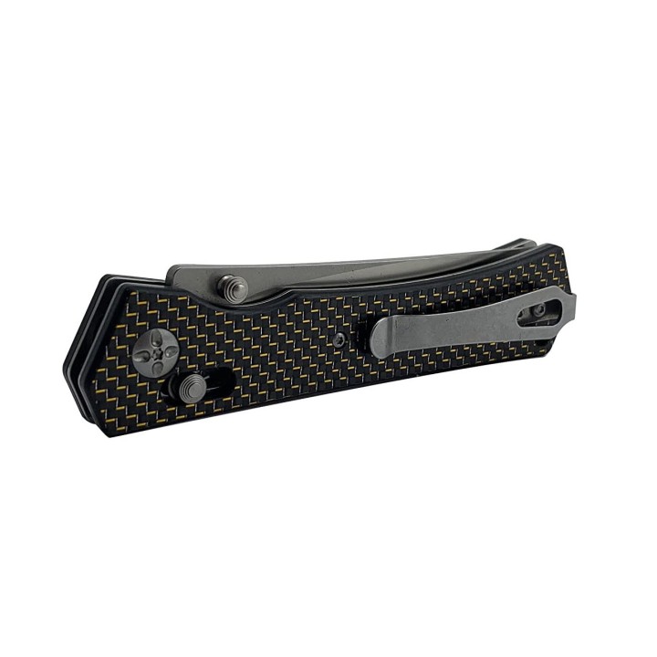 Couteau S-Tec Axis Lock FC Lame Acier D2 Manche FIbre de Carbone IKBS Clip STTS024 - Livraison Gratuite