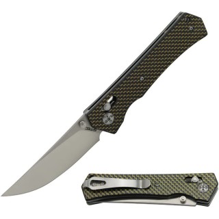 Couteau S-Tec Axis Lock FC Lame Acier D2 Manche FIbre de Carbone IKBS Clip STTS024 - Livraison Gratuite