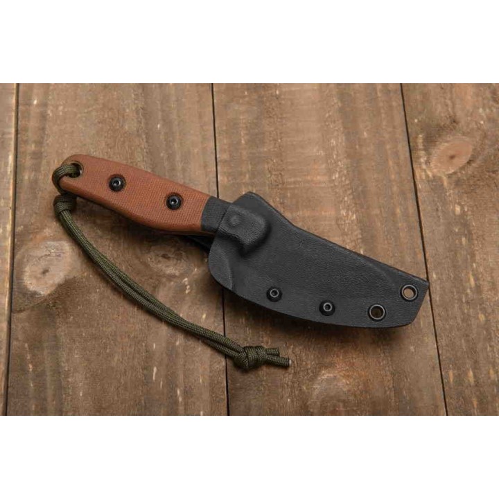 Couteau Tops Hornero Manche Tan/Black Lame Acier Carbone 1095 Etui Kydex Made In USA TPHORN01 - Livraison Gratuite