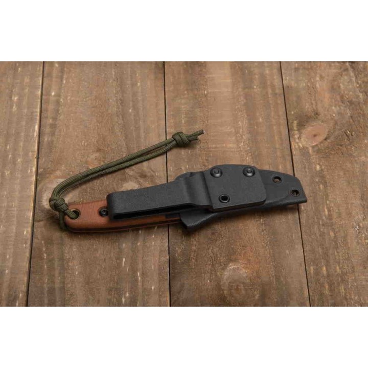 Couteau Tops Hornero Manche Tan/Black Lame Acier Carbone 1095 Etui Kydex Made In USA TPHORN01 - Livraison Gratuite