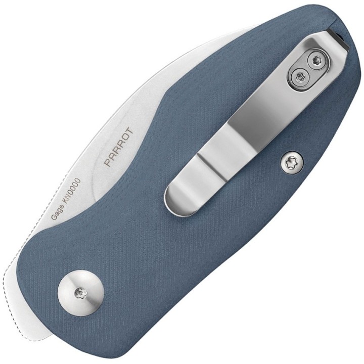 Couteau Olight Oknife Parrot Gray/Blue Lame Acier 154CM Manche G10 IKBS Linerlock CLip OLTPARROTGY - Livraison Gratuite