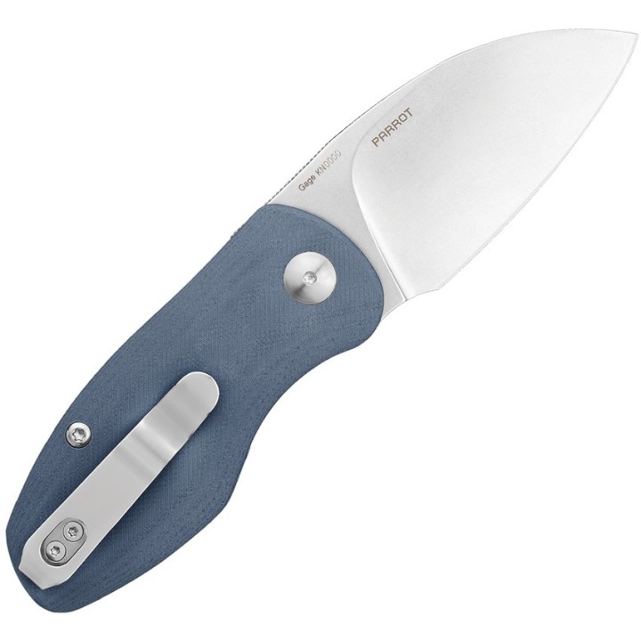 Couteau Olight Oknife Parrot Gray/Blue Lame Acier 154CM Manche G10 IKBS Linerlock CLip OLTPARROTGY - Livraison Gratuite