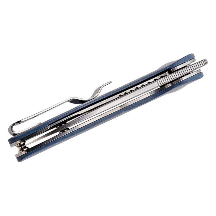 Couteau Olight Oknife Parrot Gray/Blue Lame Acier 154CM Manche G10 IKBS Linerlock CLip OLTPARROTGY - Livraison Gratuite