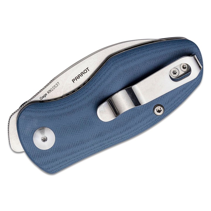 Couteau Olight Oknife Parrot Gray/Blue Lame Acier 154CM Manche G10 IKBS Linerlock CLip OLTPARROTGY - Livraison Gratuite