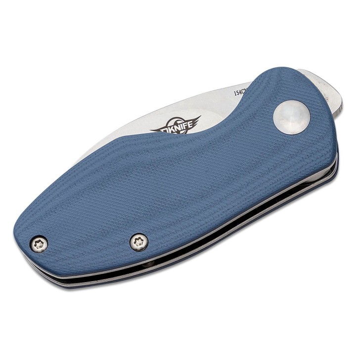 Couteau Olight Oknife Parrot Gray/Blue Lame Acier 154CM Manche G10 IKBS Linerlock CLip OLTPARROTGY - Livraison Gratuite