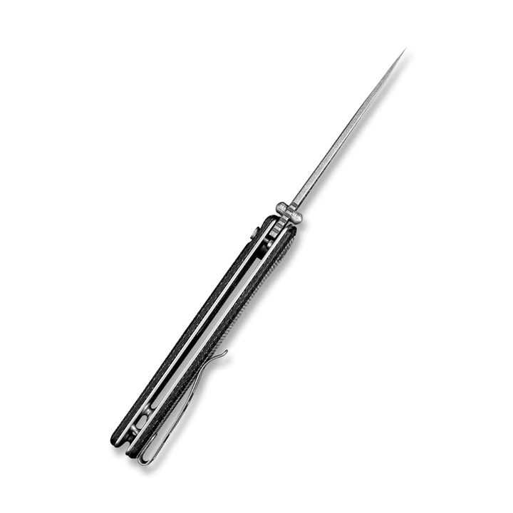 Couteau SENCUT Crowley Black Manche Micarta Lame Acier D2 IKBS Button Lock Clip S210122 - Livraison Gratuite